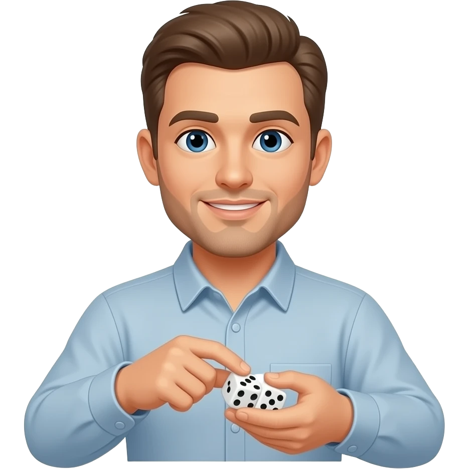 white playing dice emoji