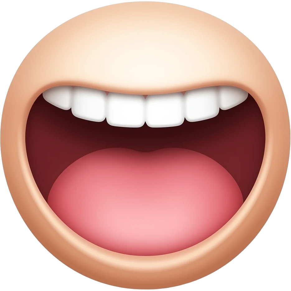 grinning cartoony mouth emoji
