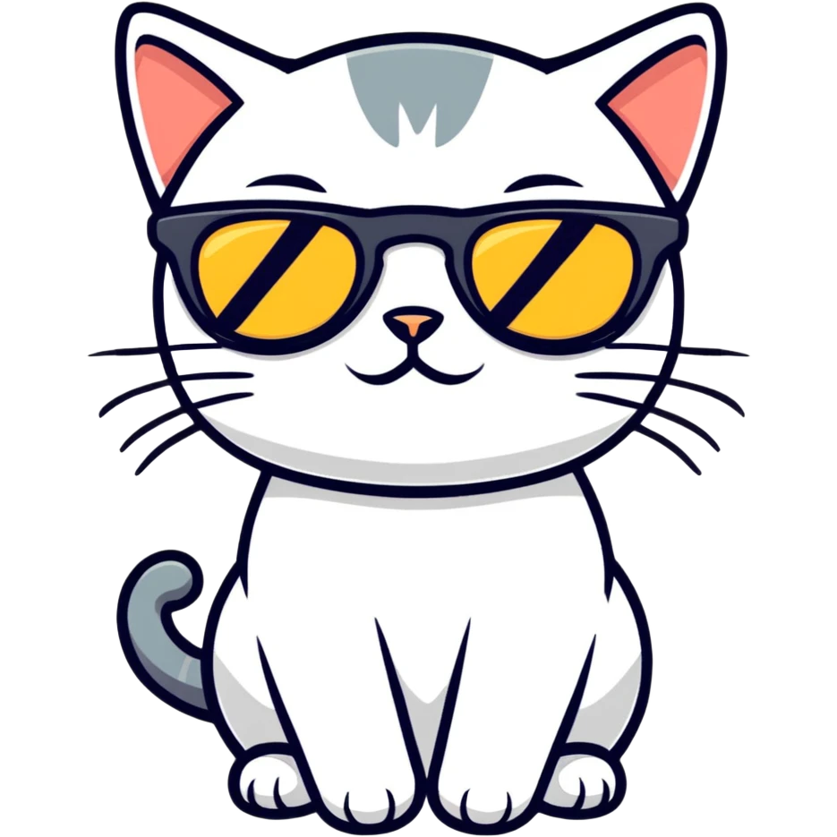 Cat with sunglasses emoji