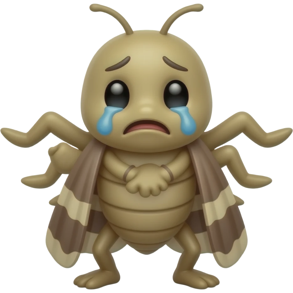 e puch by the crying face moth emoji