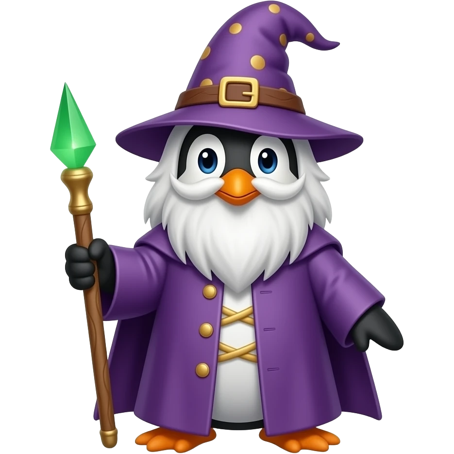 Penguin Wizard emoji