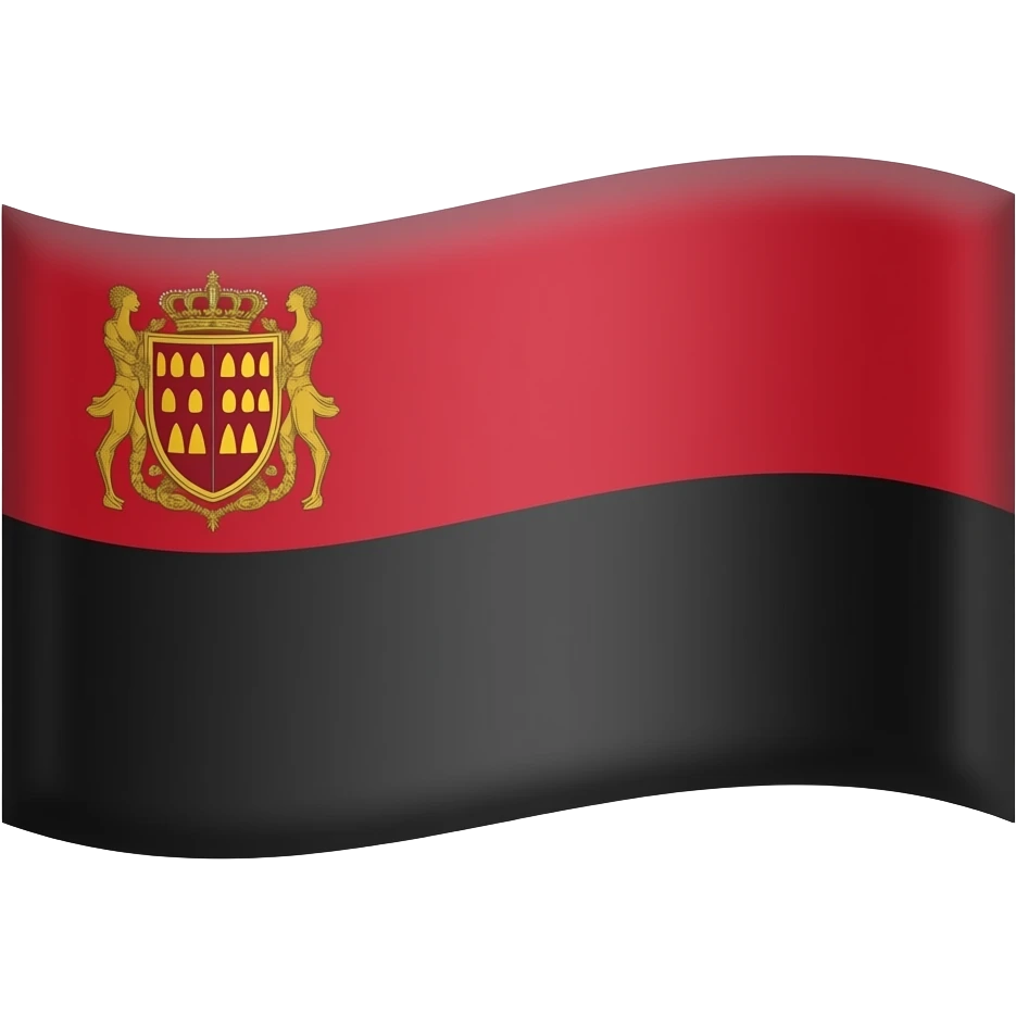 Bandera de Monaco, franja inferior negra emoji