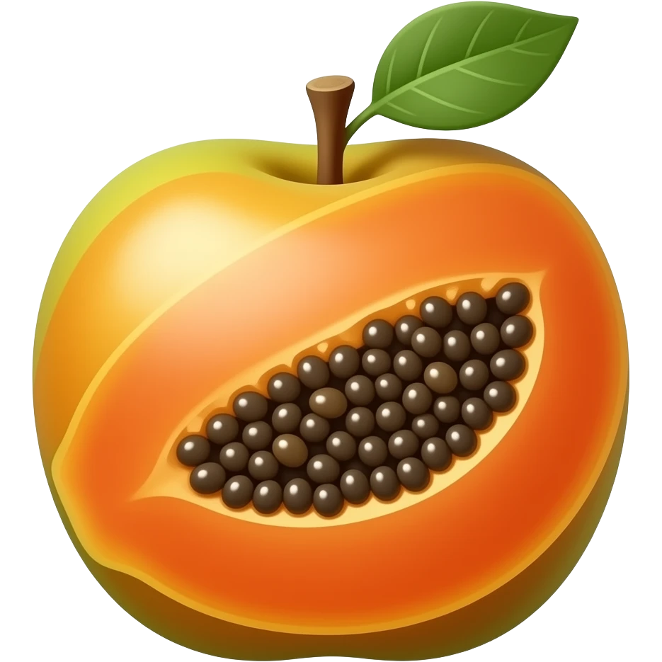 Papaya apple style emoji