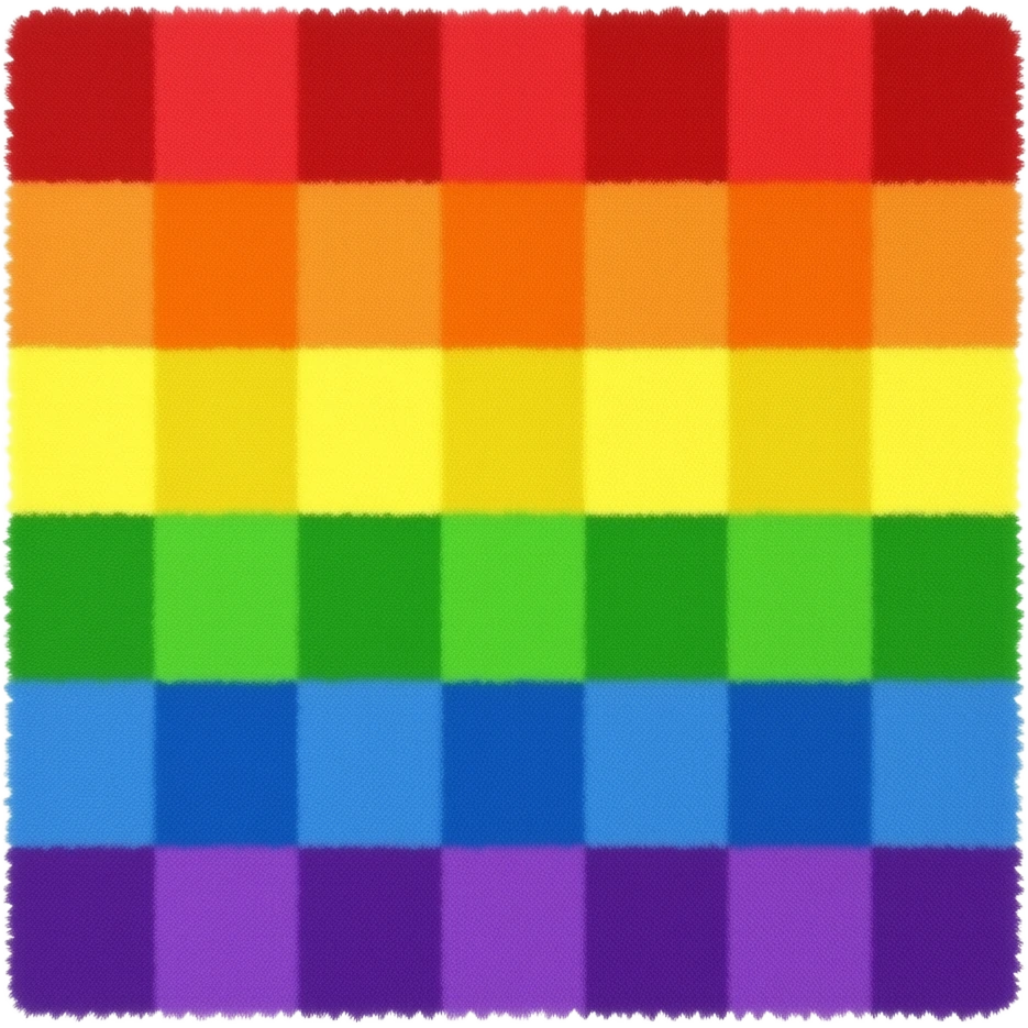 carpet with rainbow squares emoji
