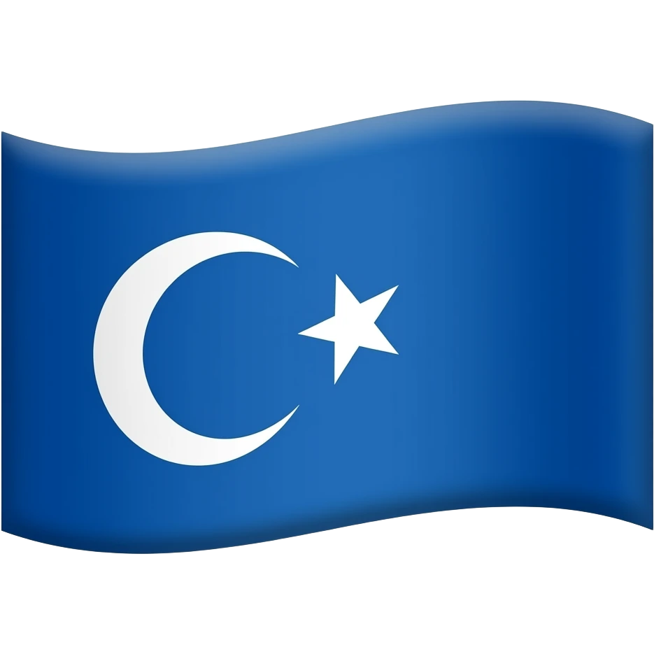 Kırmızı olan Türk bayrağını tamamen maviye boyayalım emoji