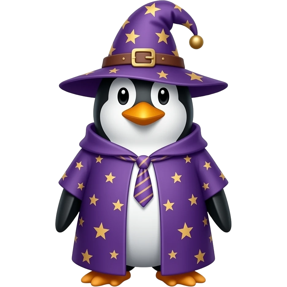 Penguin Wizard emoji
