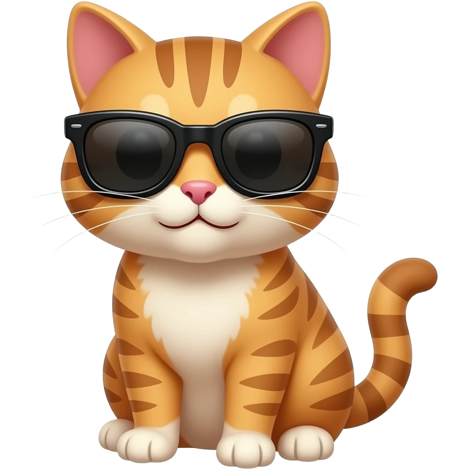 Cat wearing sunglasses emoji