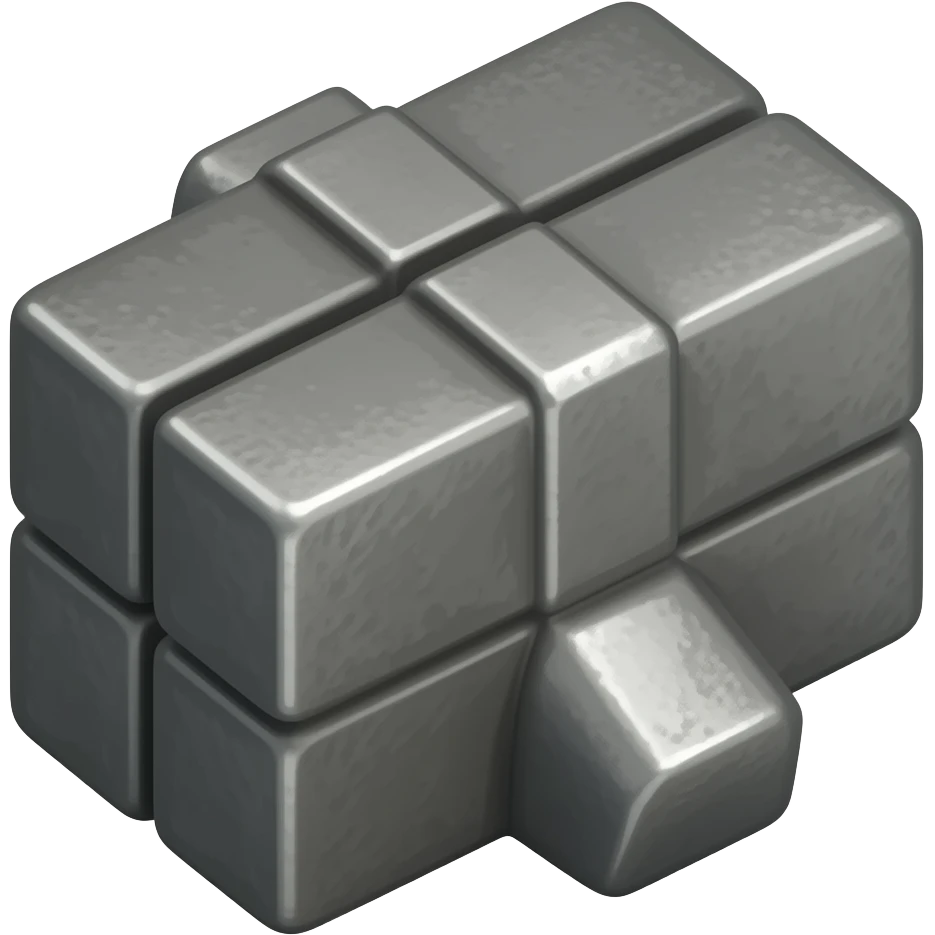 Lead Ingot rectangular bar emoji