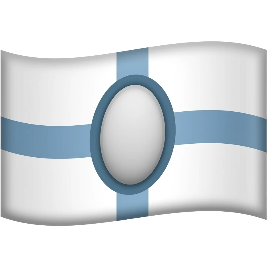 White Flag with ovoid emoji