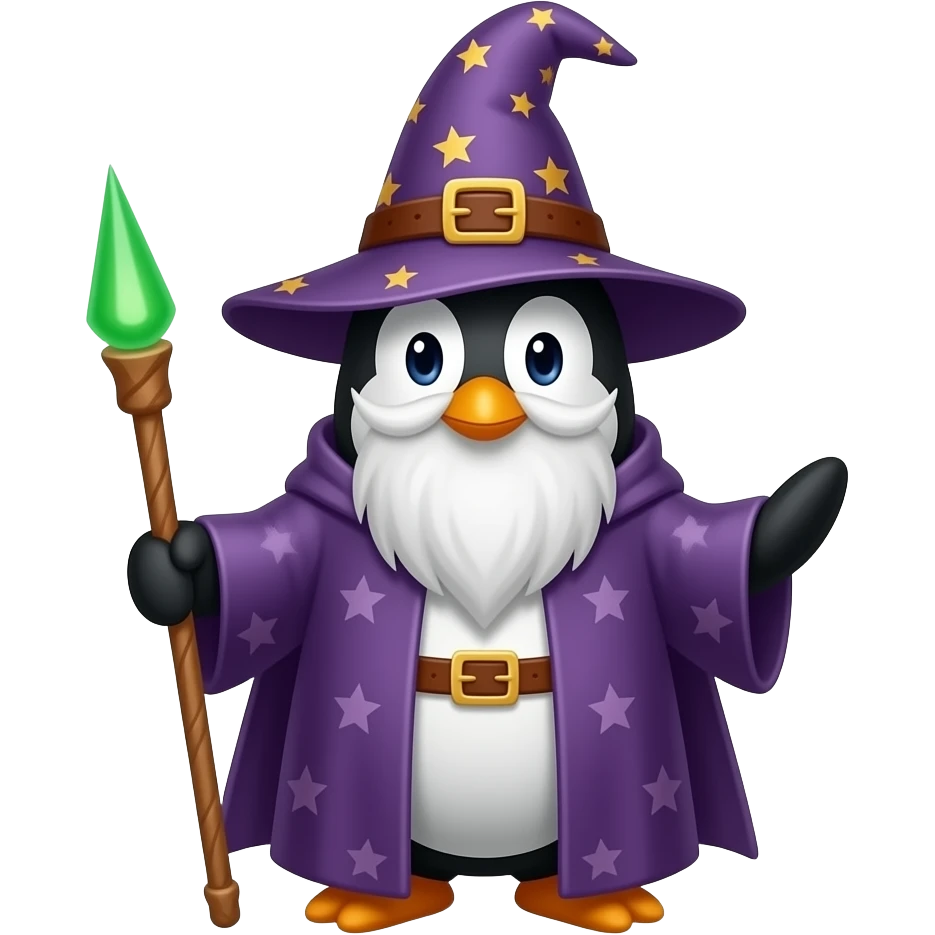 Penguin Wizard emoji