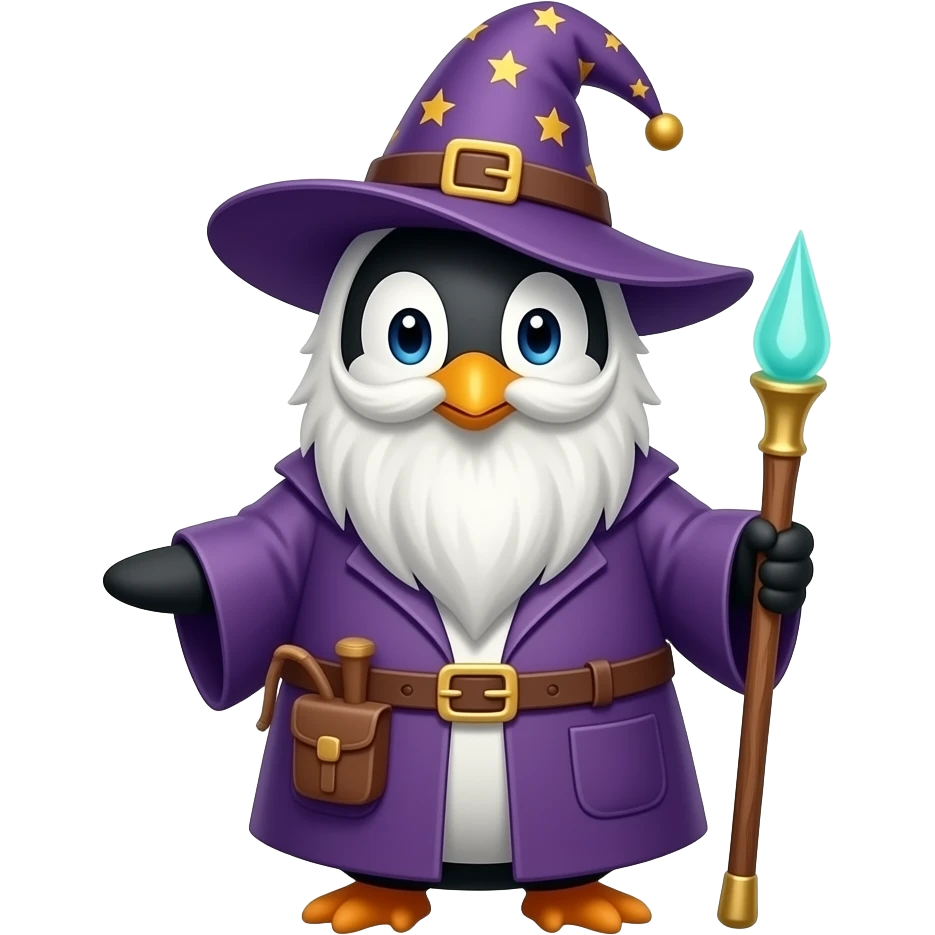 Penguin Wizard emoji
