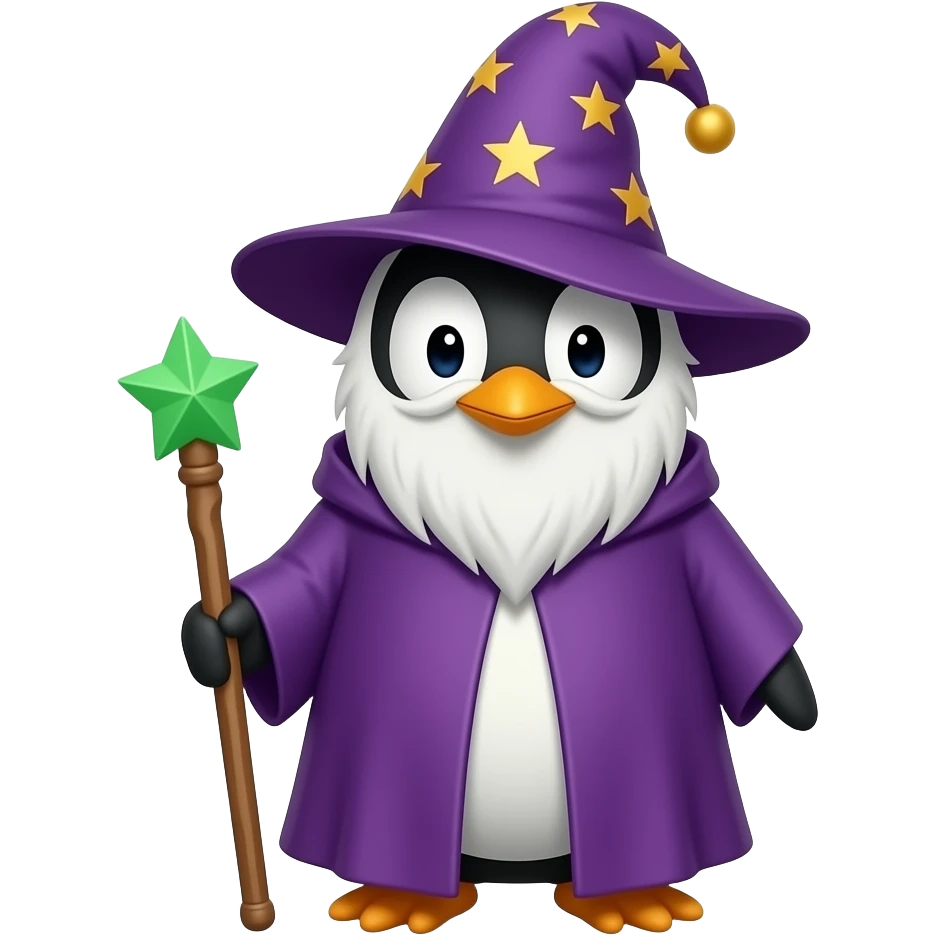 Penguin Wizard emoji