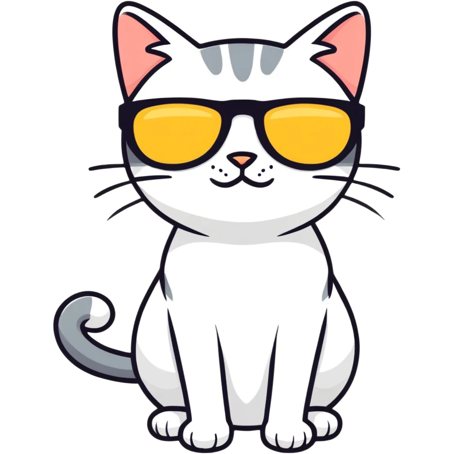 Cat with sunglasses emoji