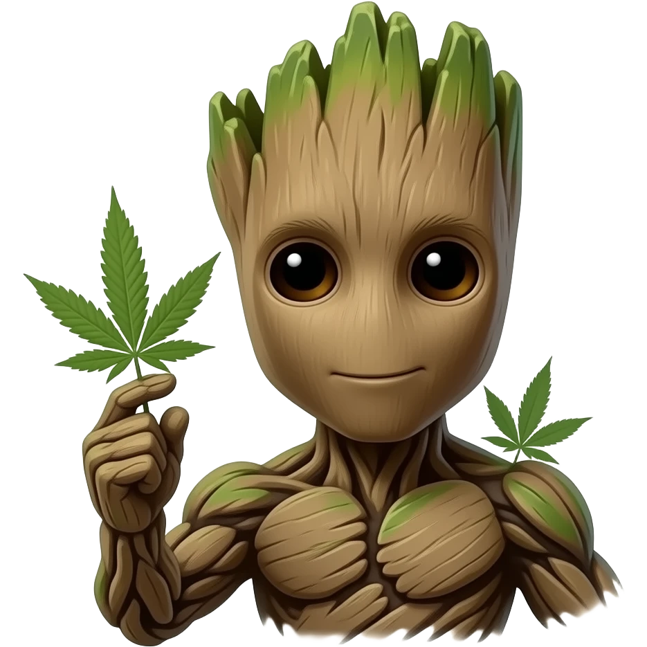 Groot High weed emoji