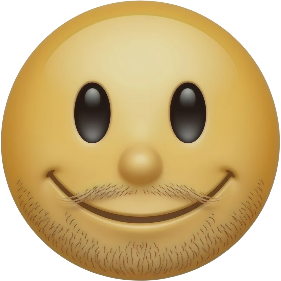 FEMALE SMILEY FACE EMOJI WITH PUBIC HAIR emoji