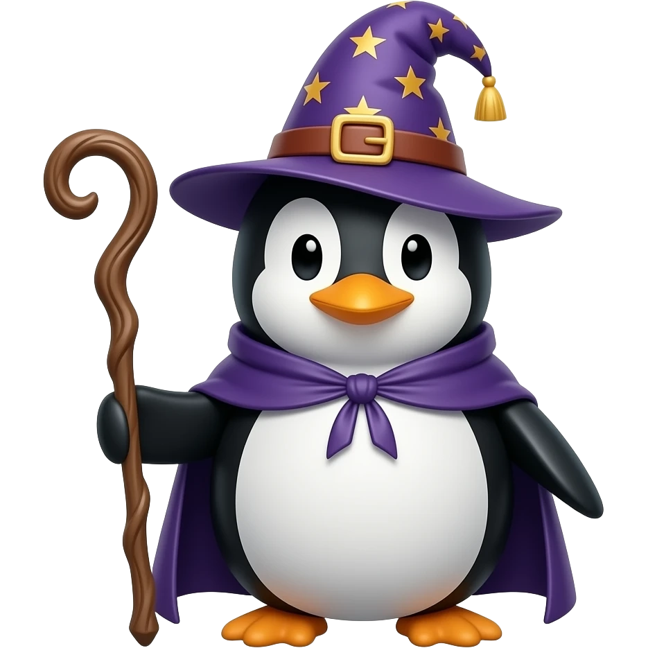 Penguin Wizard emoji