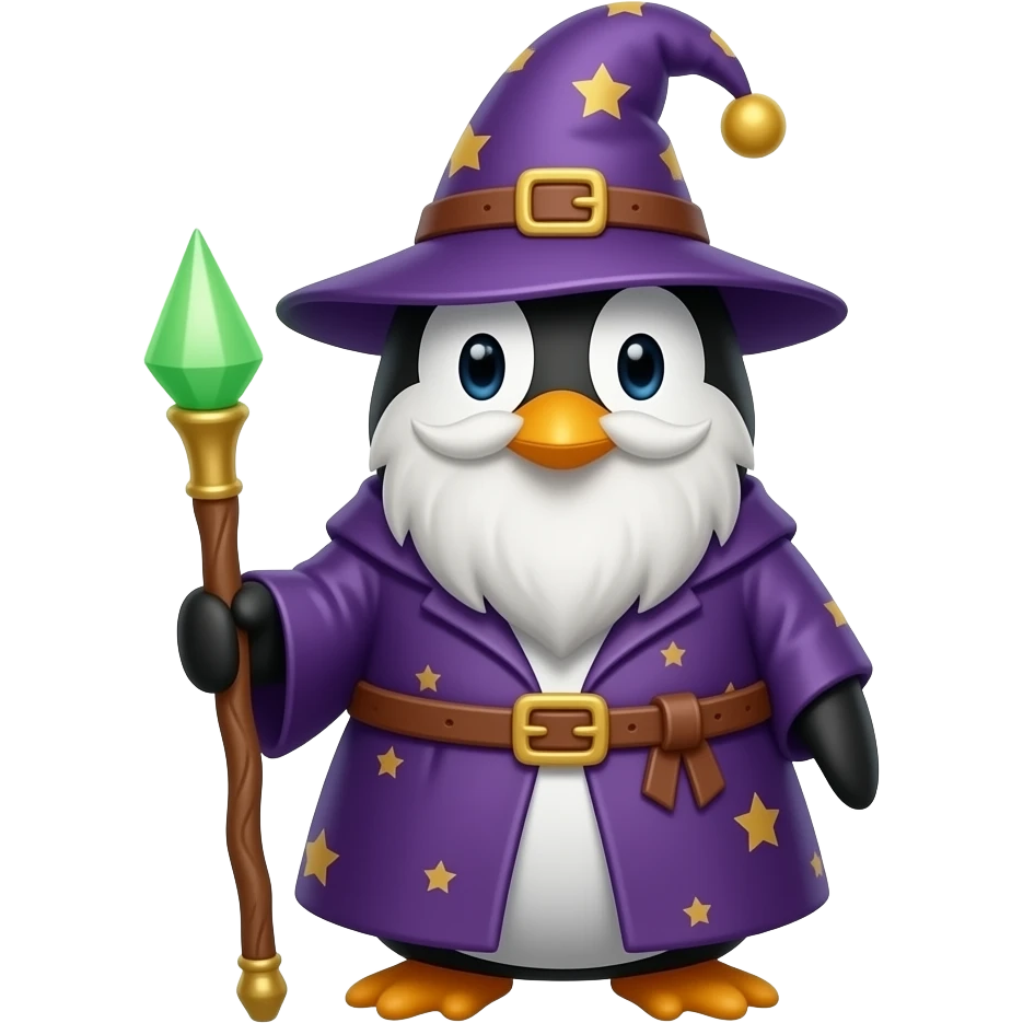 Penguin Wizard emoji