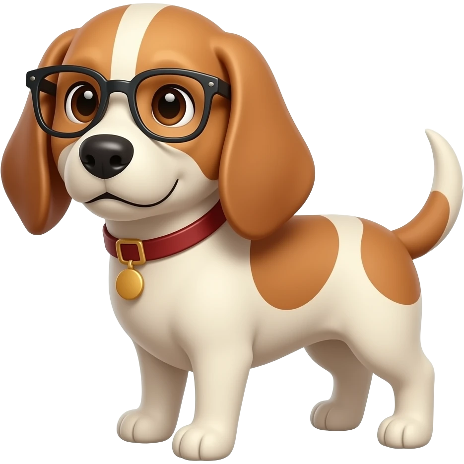 dog with glasses emoji