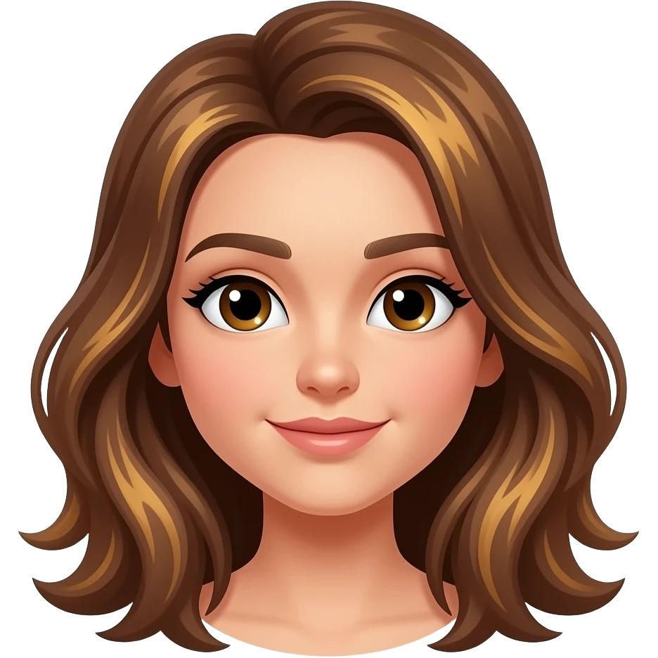 blow highlight on dirty brown hair tall shoulder length hair emoji