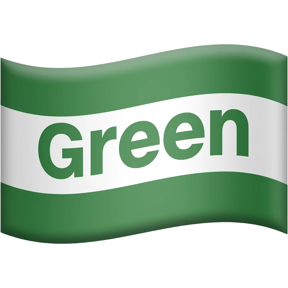 flag with start word green emoji