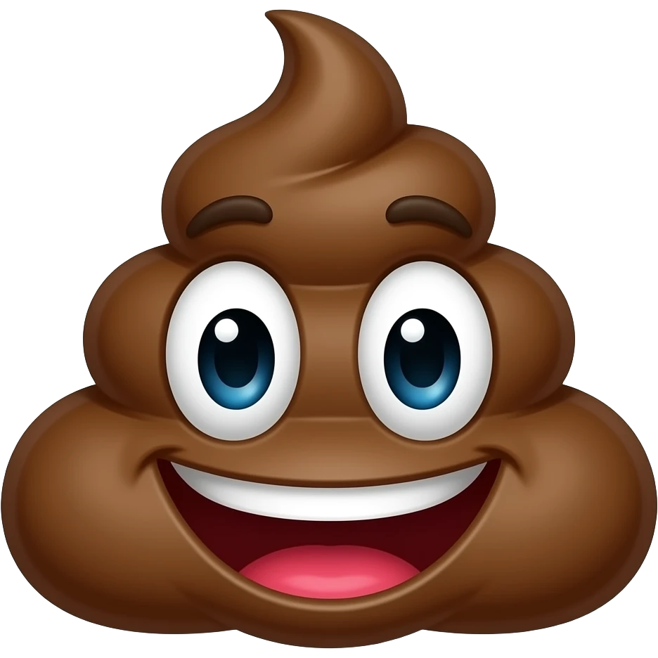 Caca drôle qui fait un proute emoji