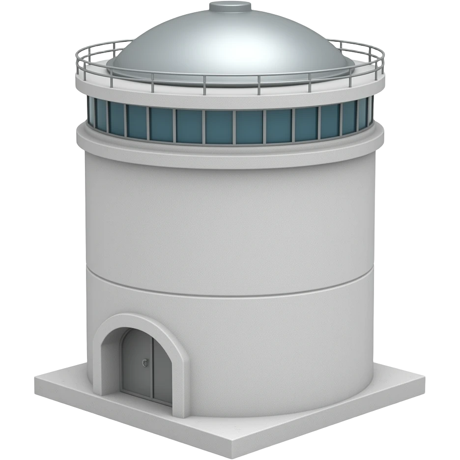 Water tower 3d no background emoji