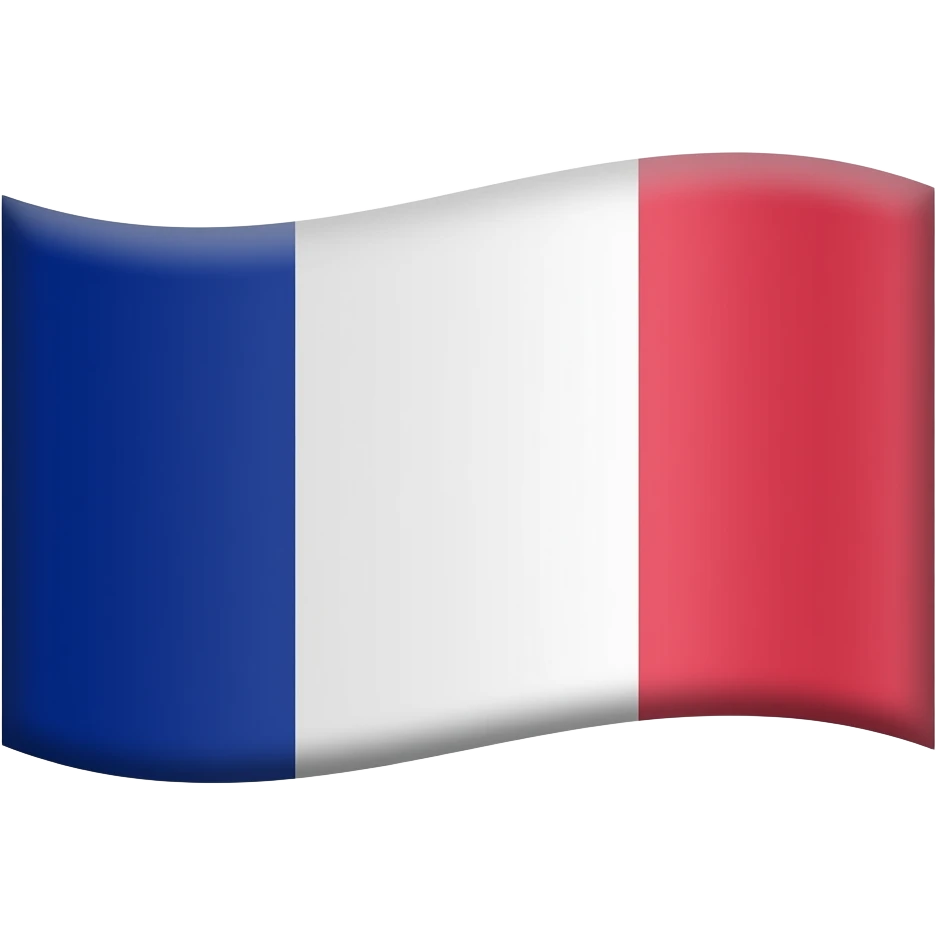 French Version island flag (with pink stripes) emoji (iOS) emoji