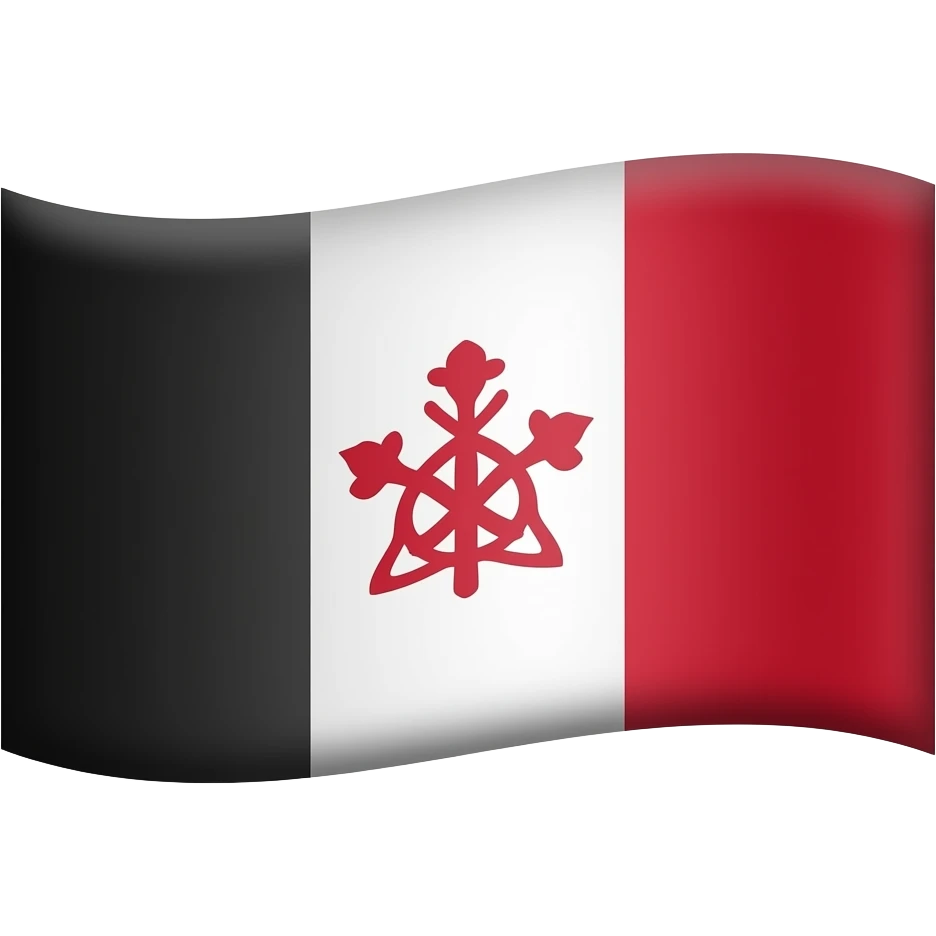 Schwarz weiß rot flagge emoji
