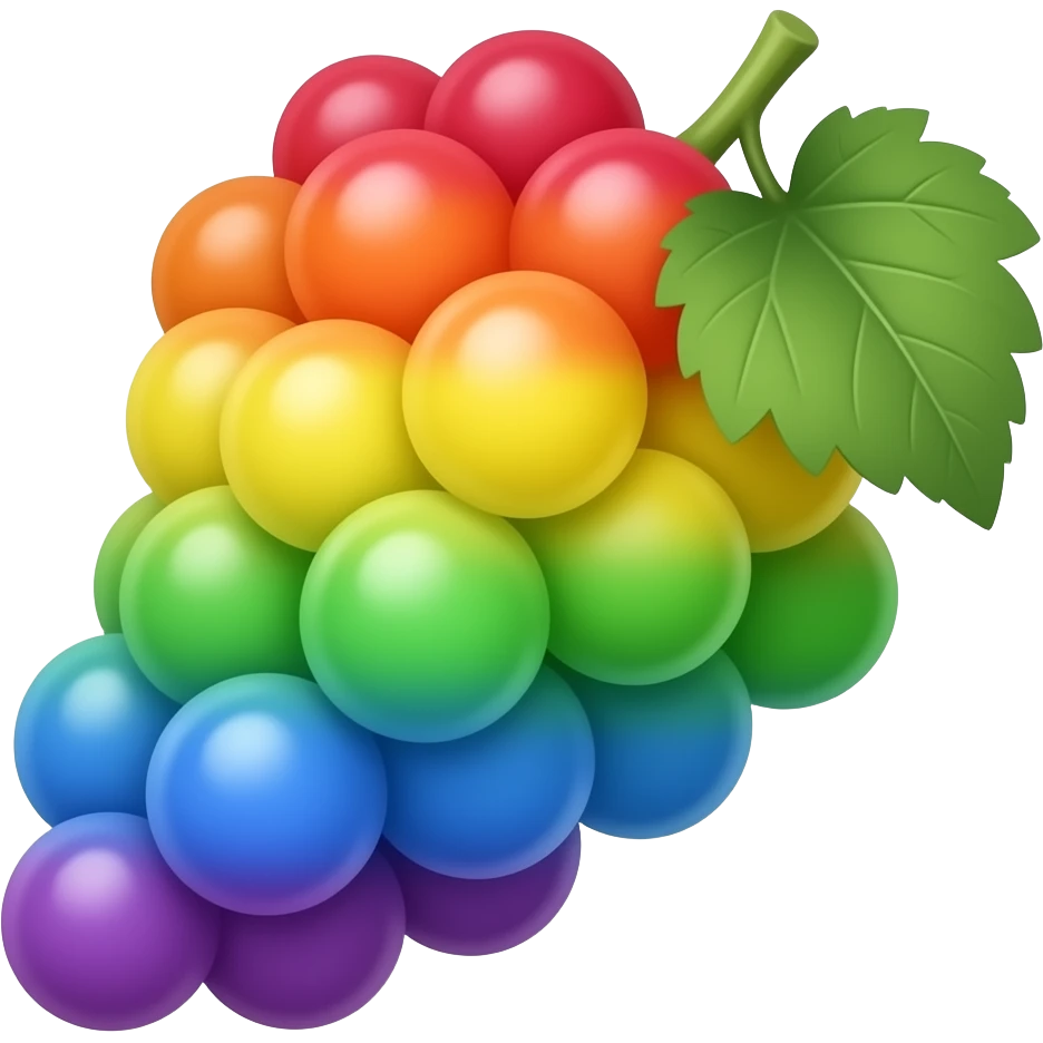 Rainbow grapes emoji