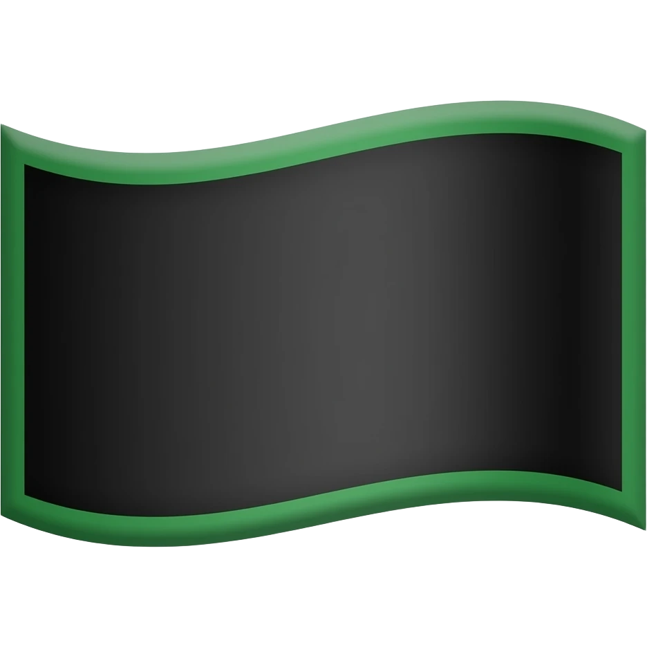 plain black flag with a green border emoji