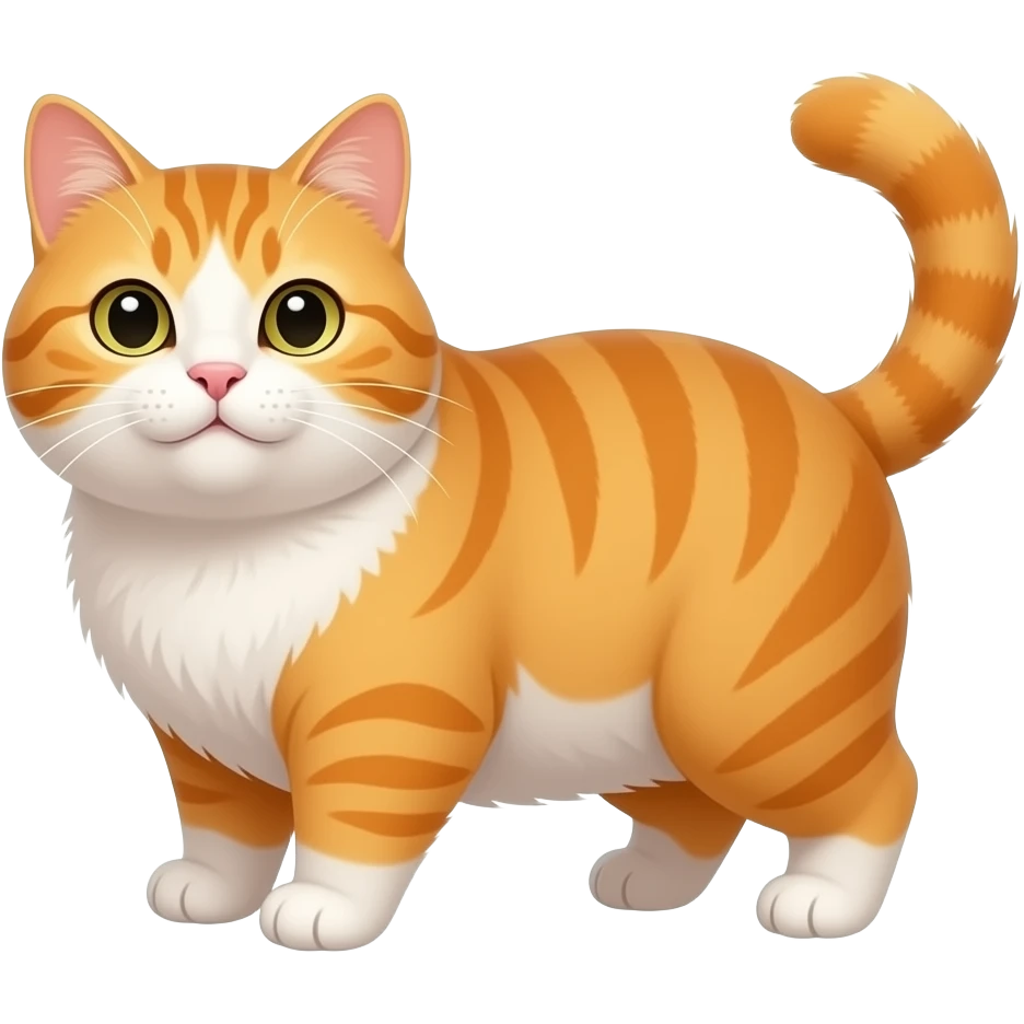 Fat orange and white cat emoji