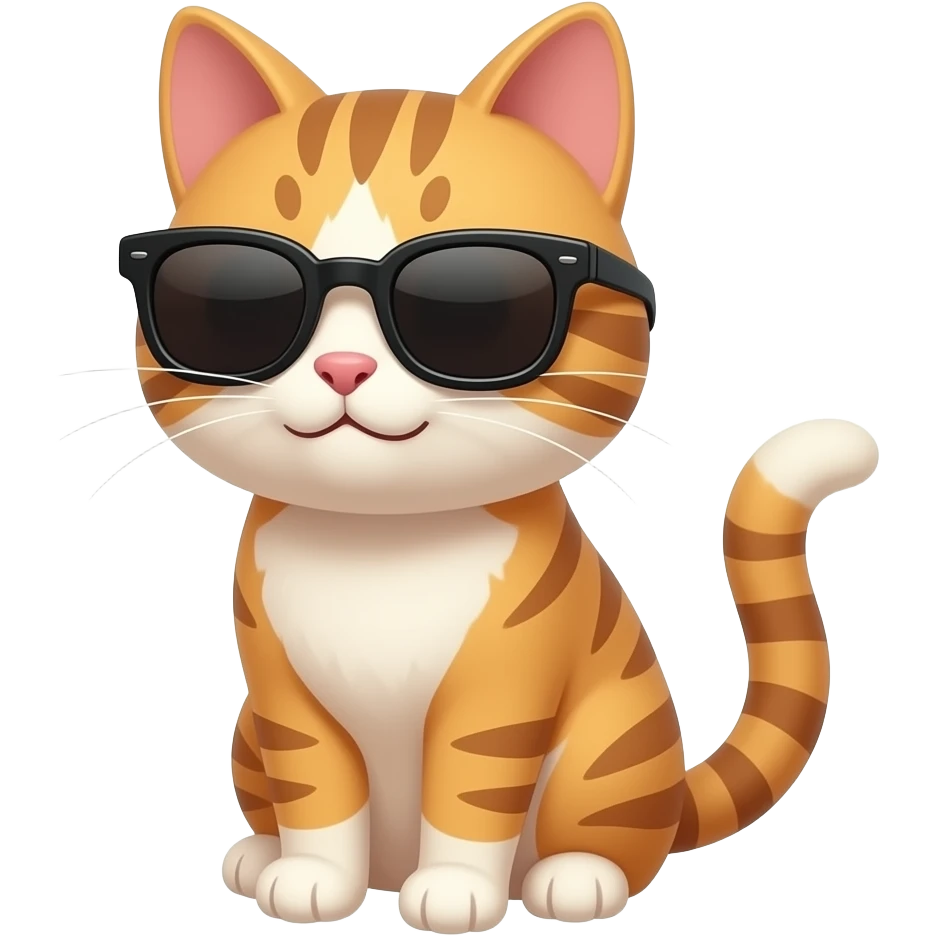 Cat wearing sunglasses emoji