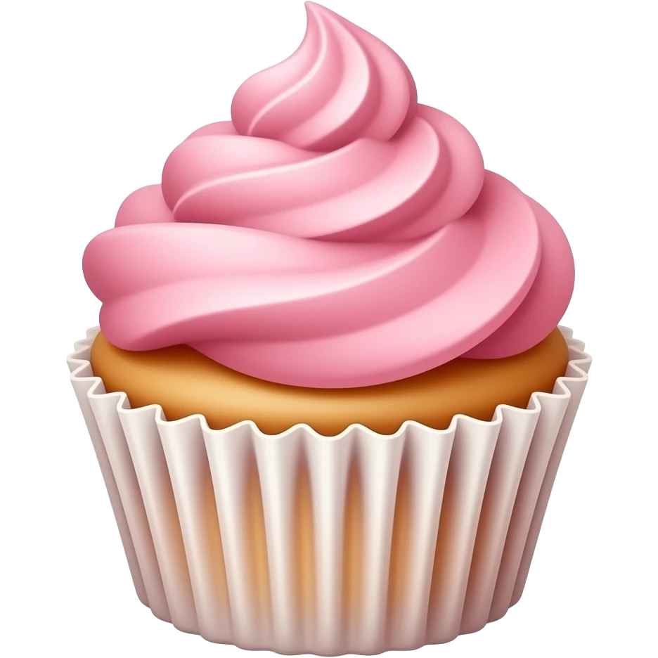 Cupcake with pink icing emoji