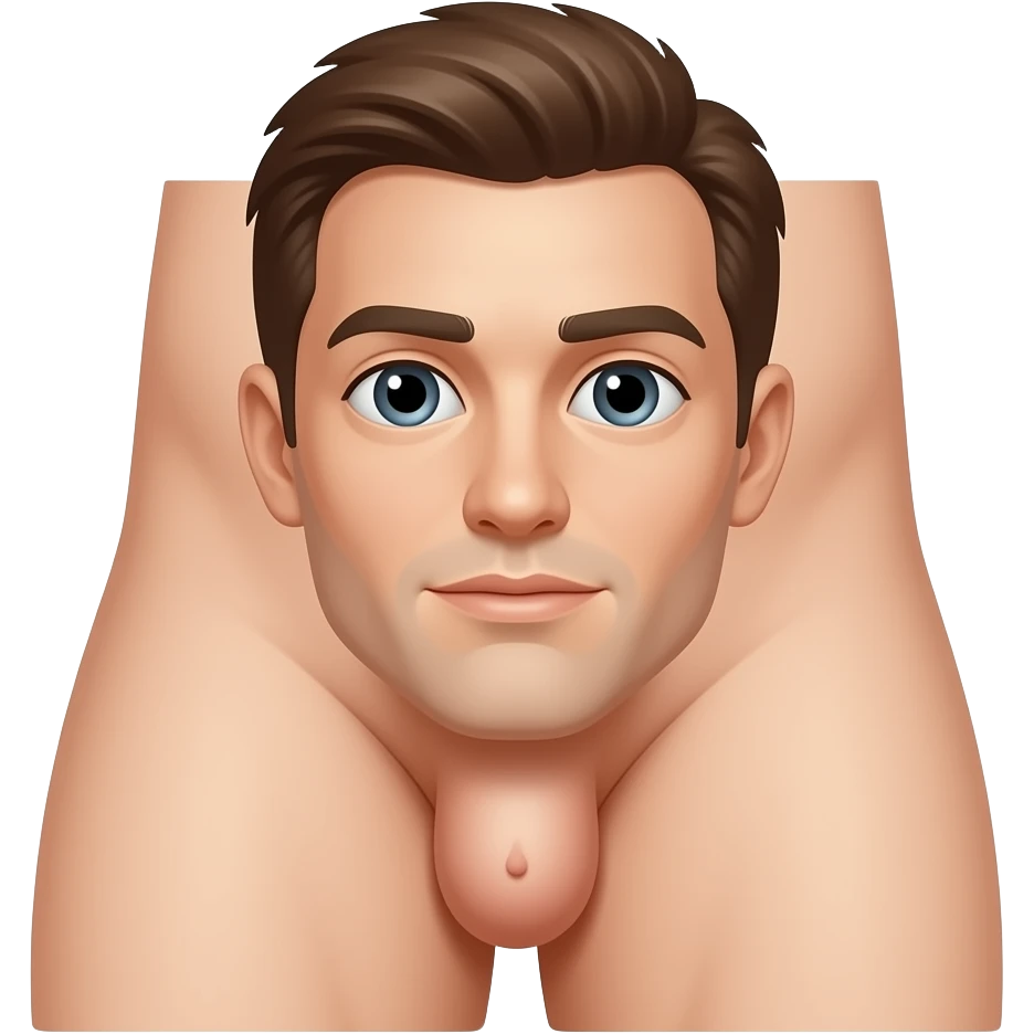 A naked male with a penis and balls emoji