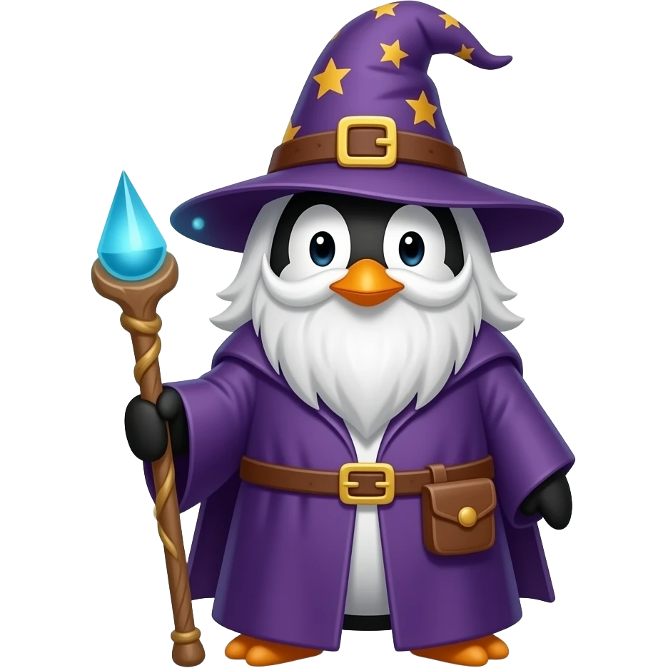 Penguin Wizard emoji