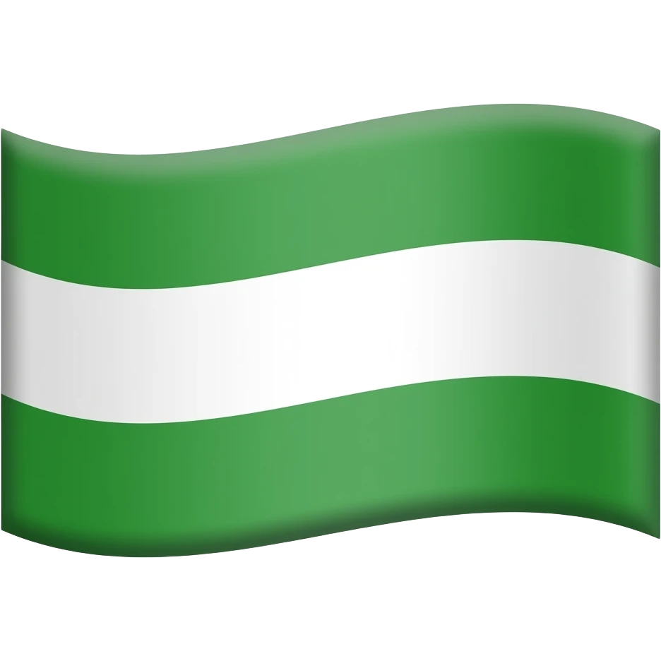 Bandera solo con una franja verde y una franja blanca emoji