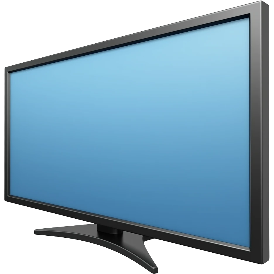 modern flat screen TV 3 point perspective emoji