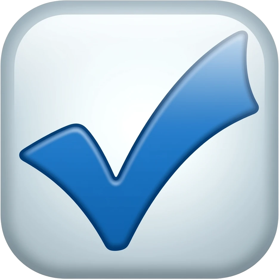 Blue tick emoji