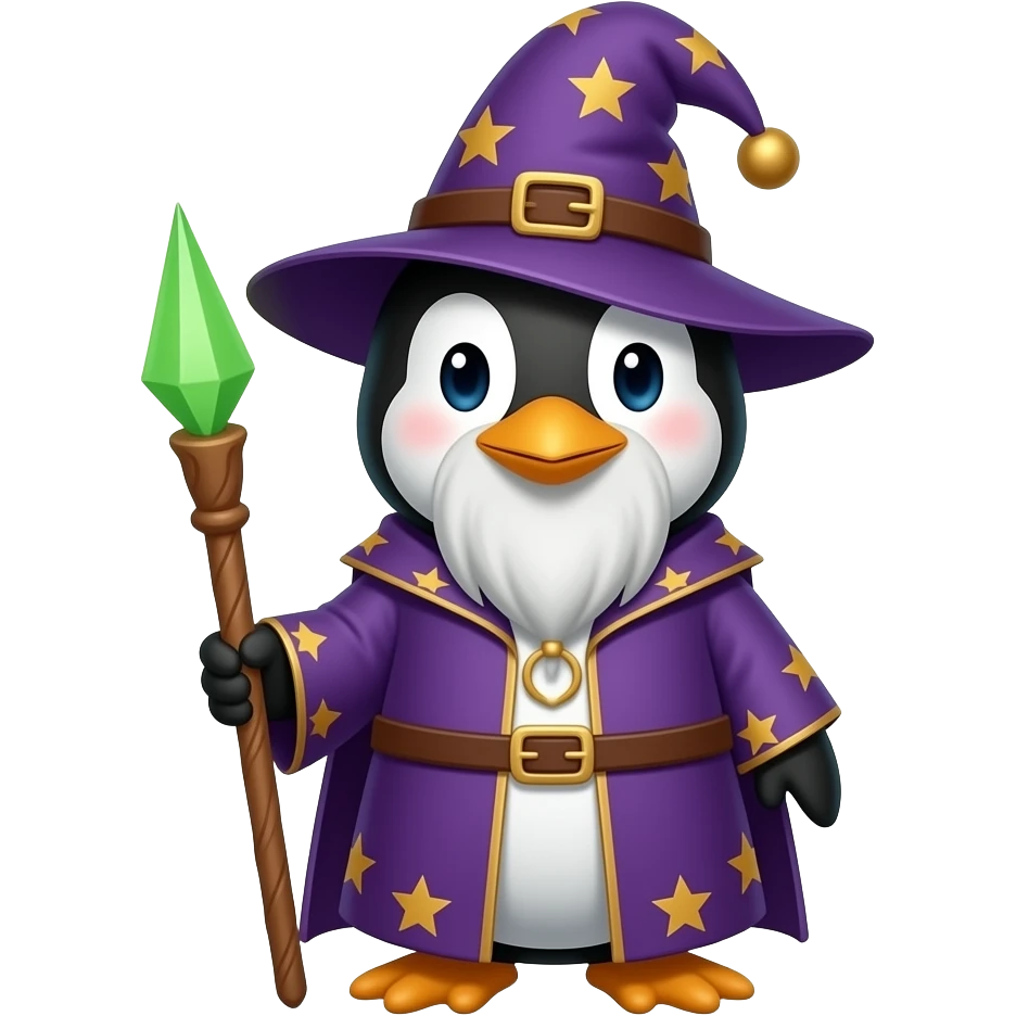 Penguin Wizard emoji