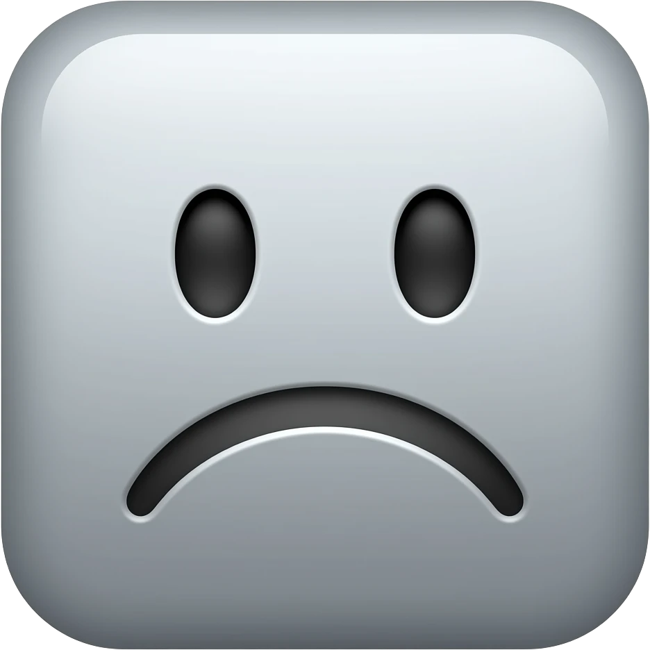 icon finde with sad face in a MacBook Pro 16" space gray emoji