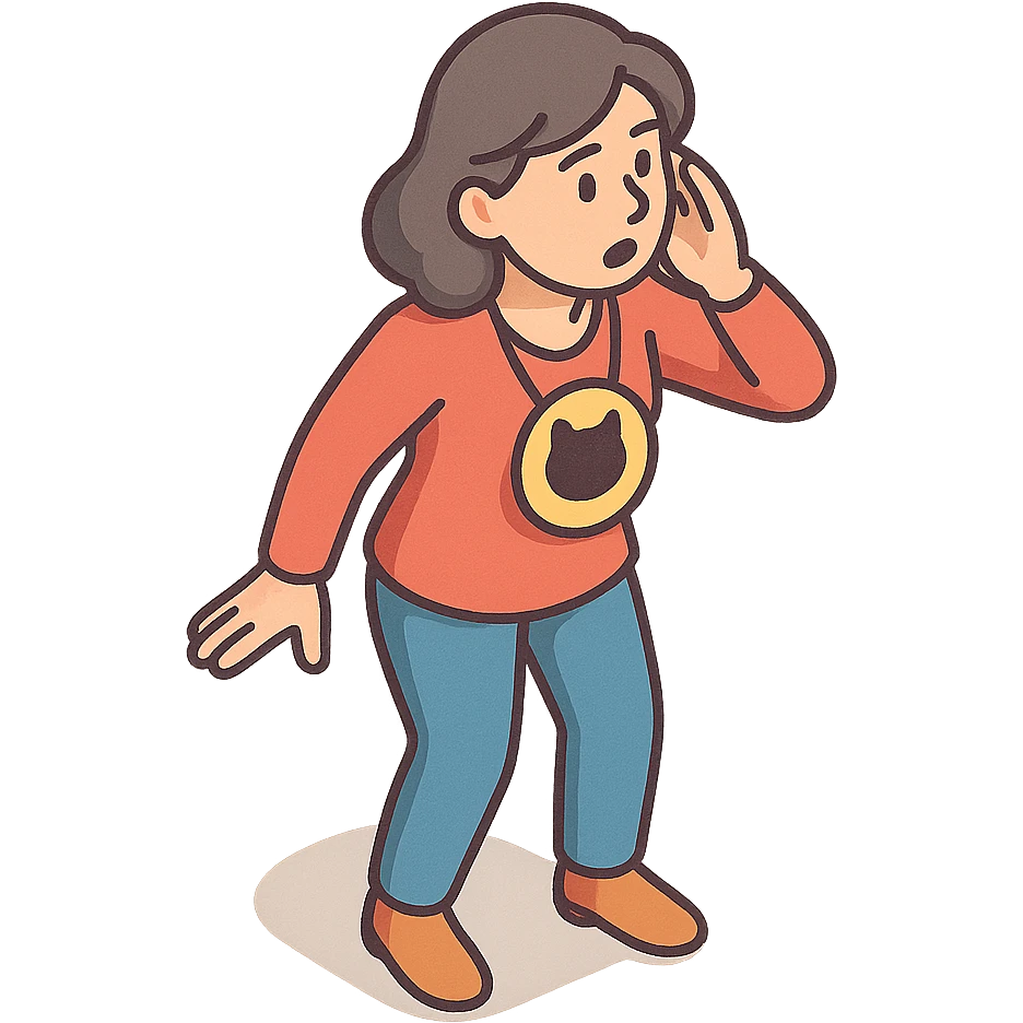 женщина ищет кошку которая пропала emoji