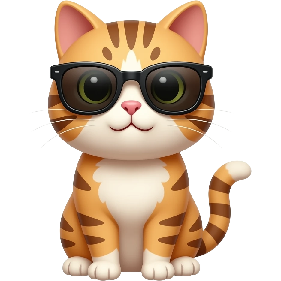 Cat wearing sunglasses emoji