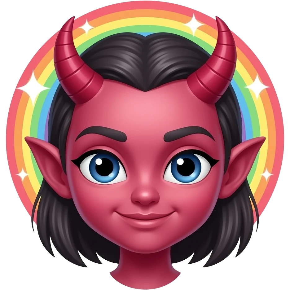 rainbow sparkle devil 0 emoji