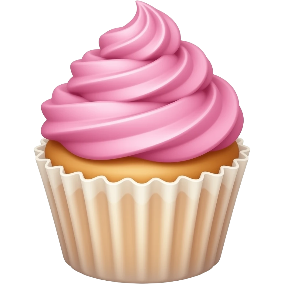 Cupcake with pink icing emoji