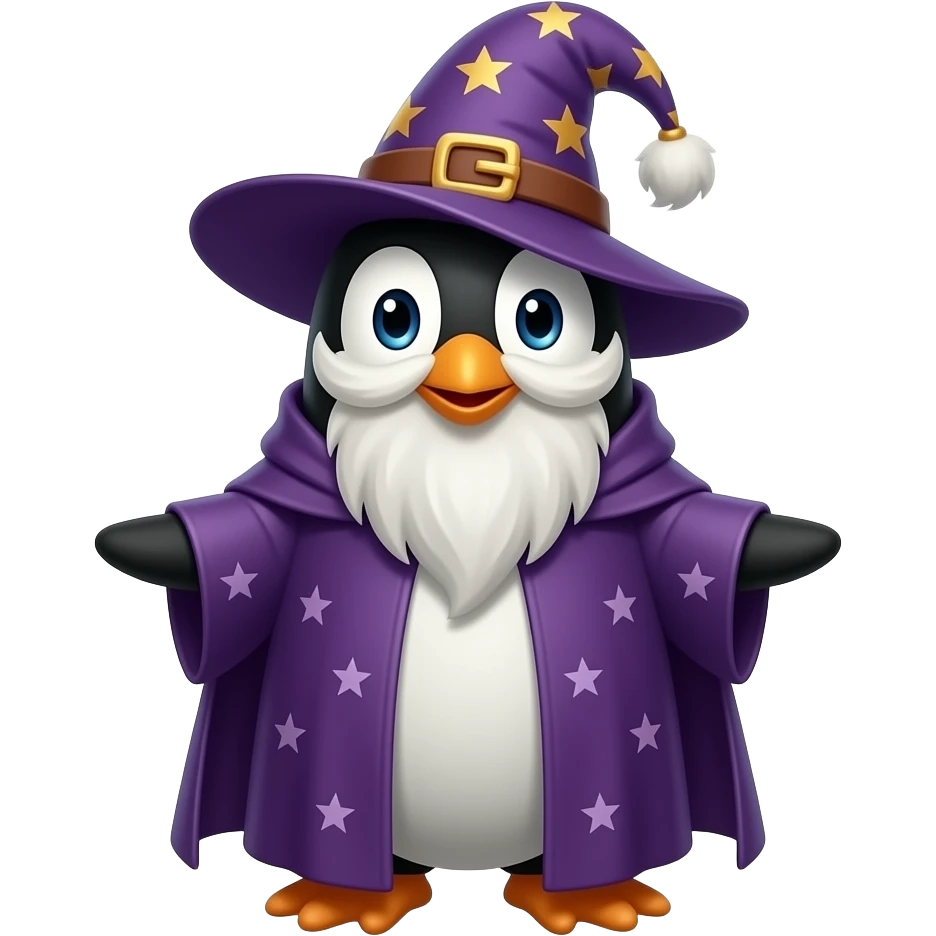 Penguin Wizard emoji
