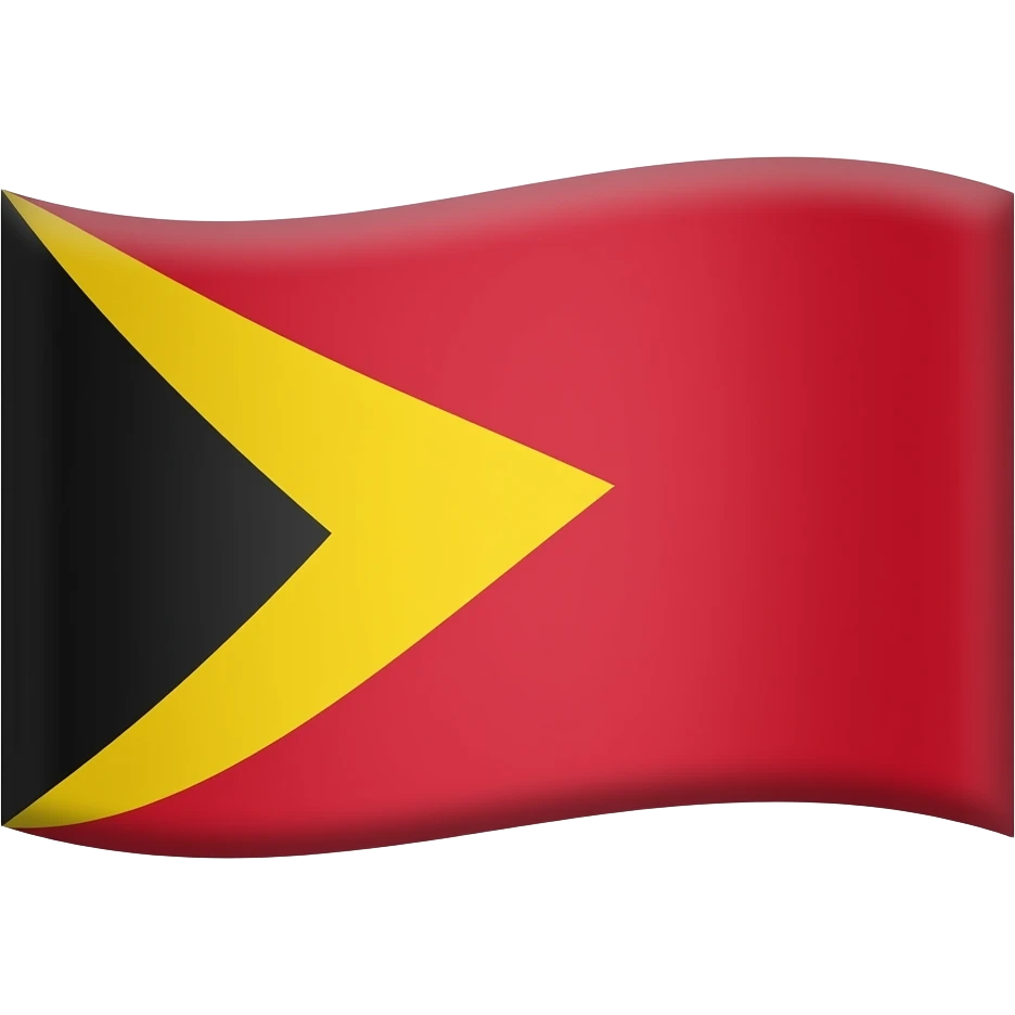 flag plain red background yellow chevron on the left side facing west emoji