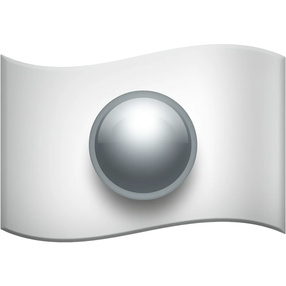 White flag with a sphere on it emoji