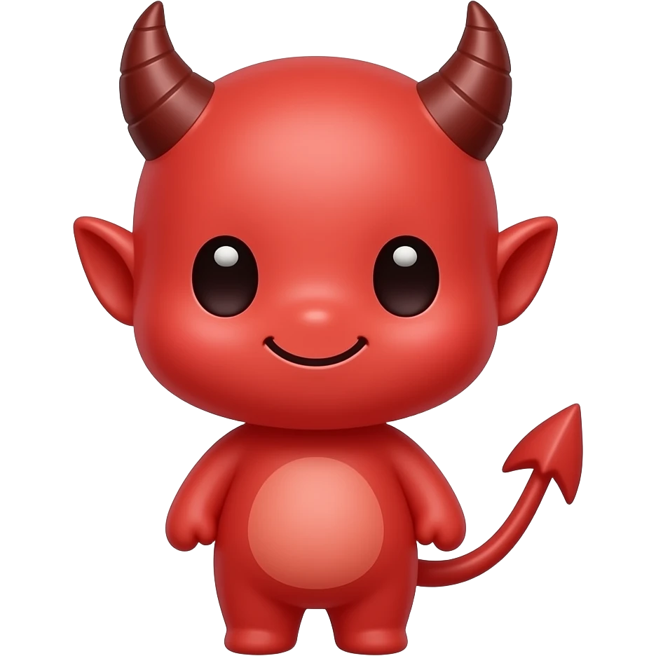Cute cartoon devil emoji