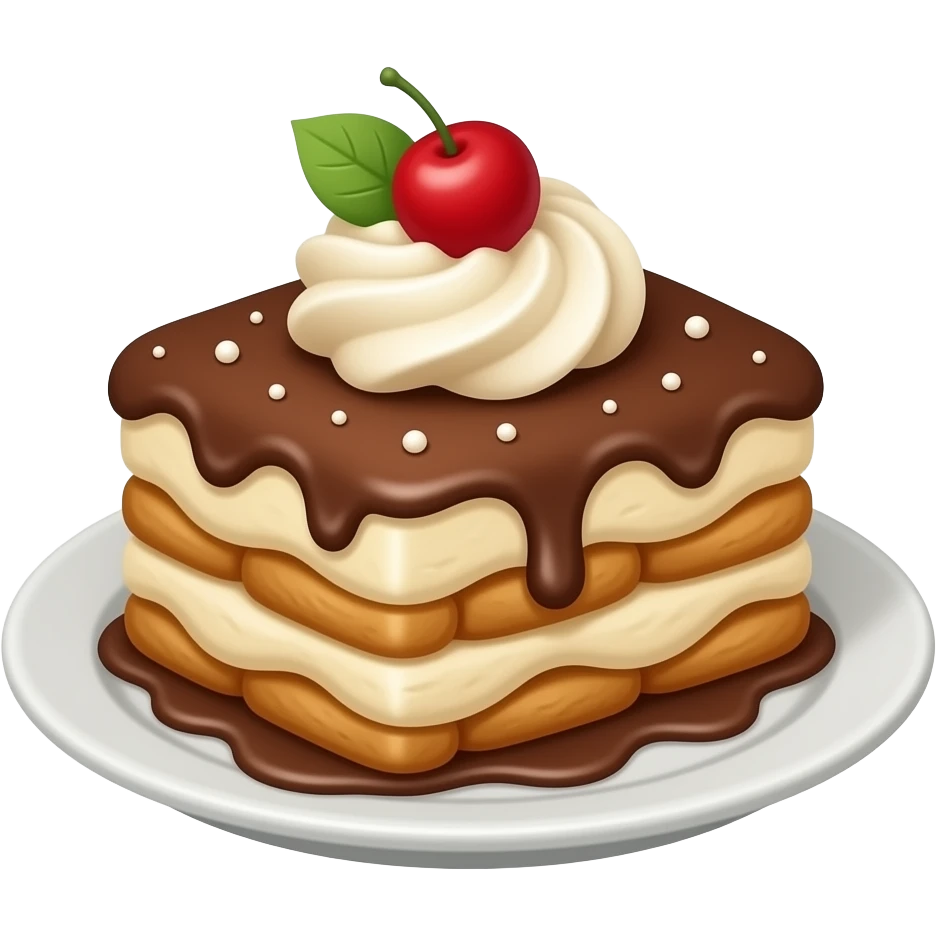 tiramisu no plate emoji
