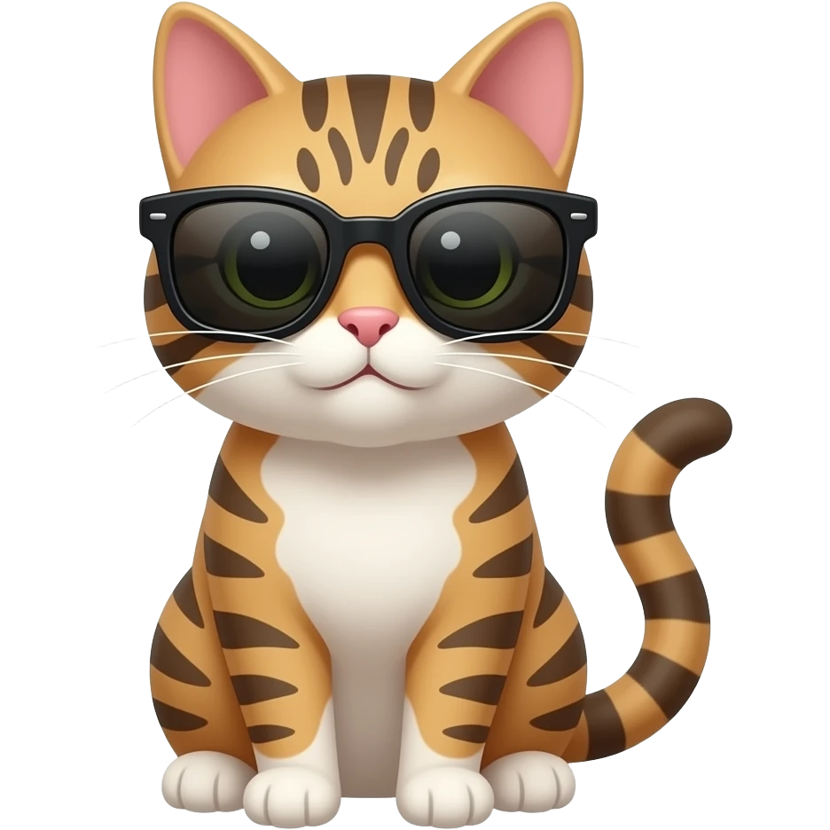 Cat wearing sunglasses emoji